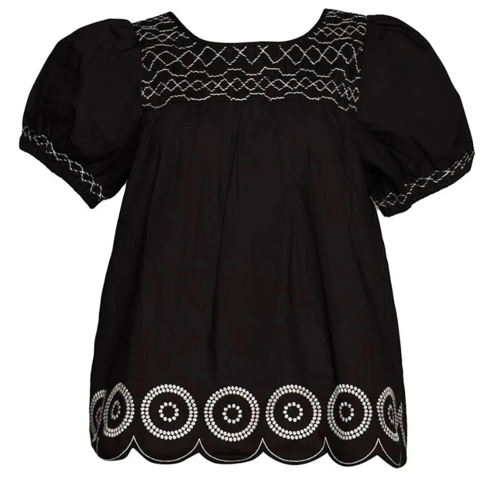 Frances Valentine Whit embroidered top